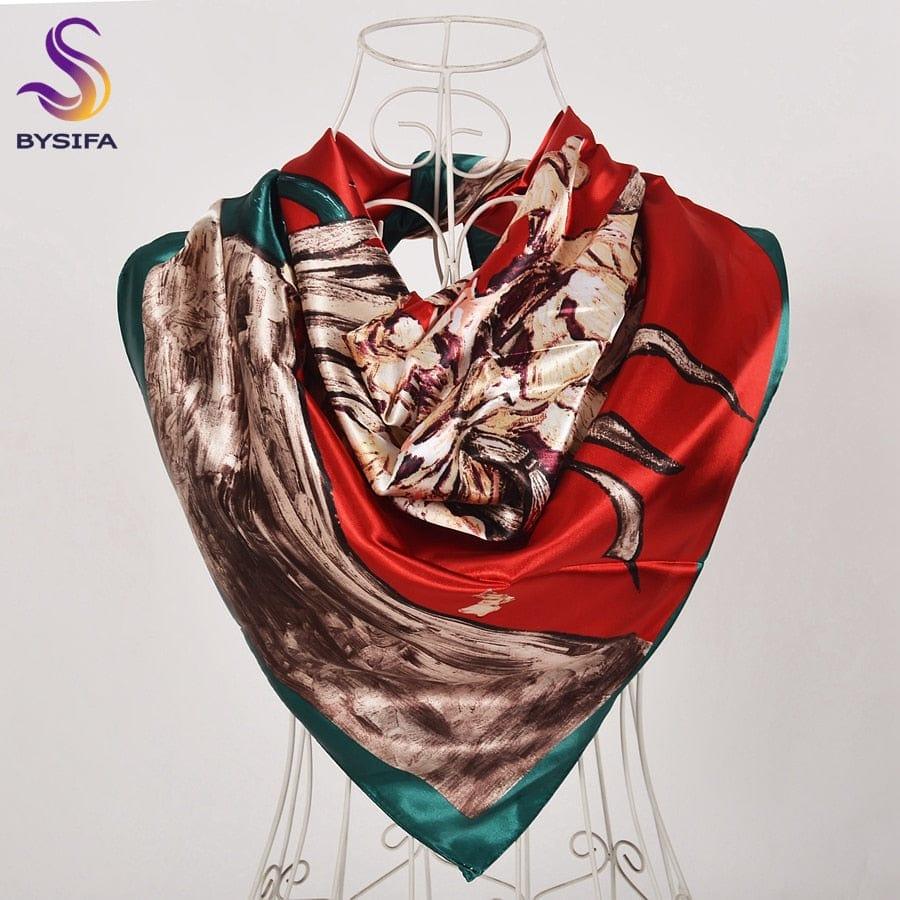 Foulard grande taille pour femme ornés de roses - Adenbora