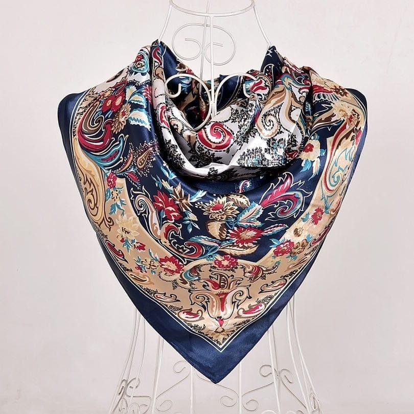 Foulard grande taille pour femme ornés de roses - Adenbora