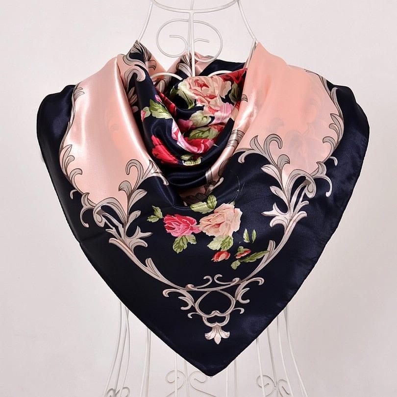 Foulard grande taille pour femme ornés de roses - Adenbora