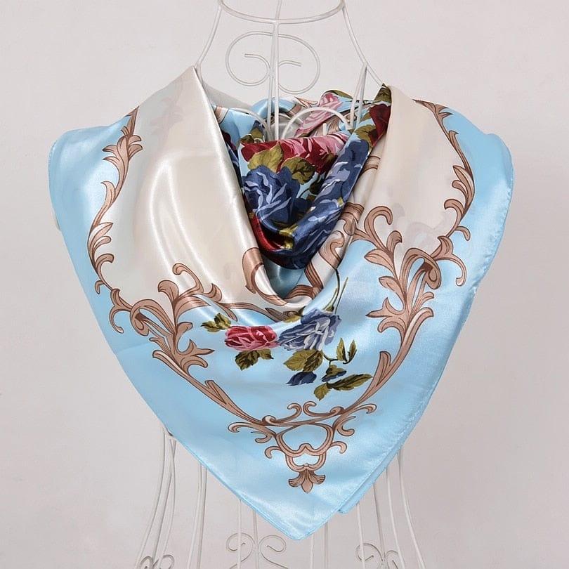 Foulard grande taille pour femme ornés de roses - Adenbora