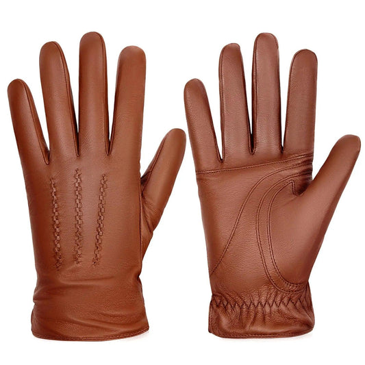 Gants en cuire masculin cachemire de mode - Adenbora