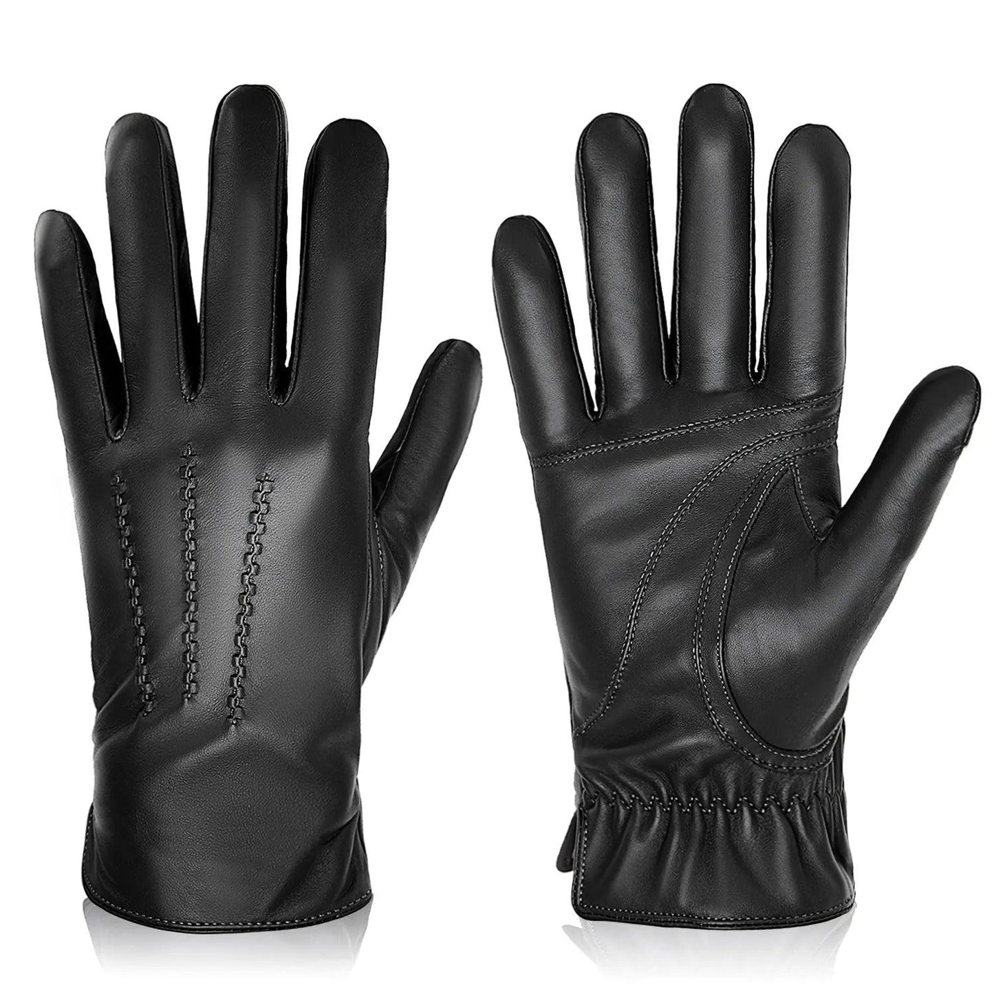 Gants en cuire masculin cachemire de mode - Adenbora