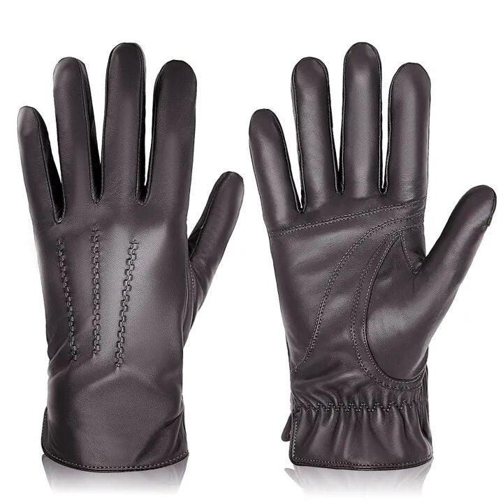 Gants en cuire masculin cachemire de mode - Adenbora