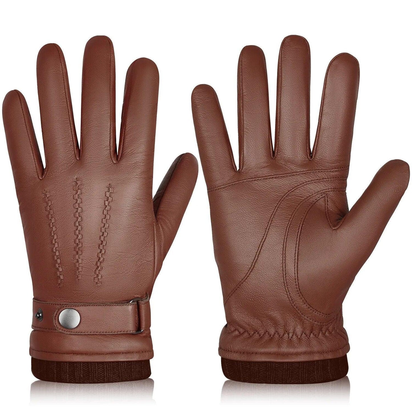 Gants en cuire masculin cachemire de mode - Adenbora