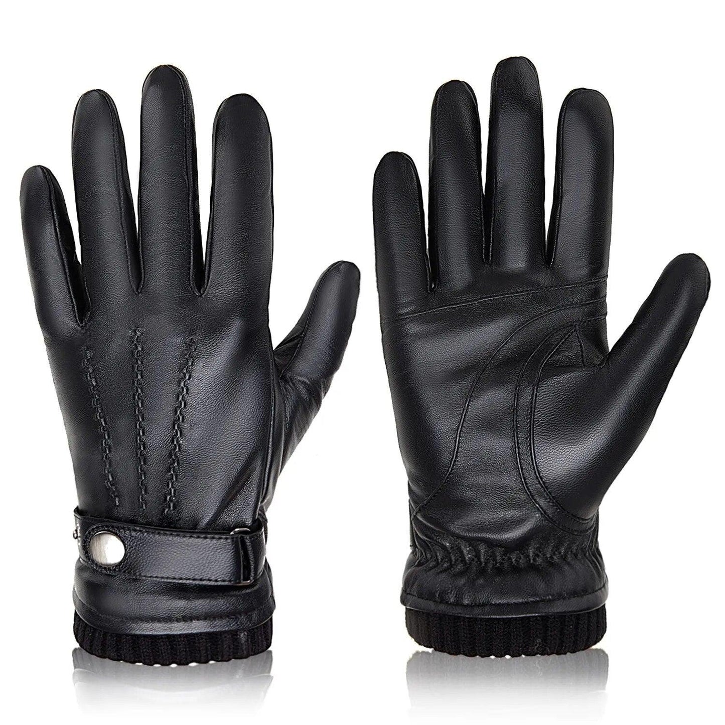 Gants en cuire masculin cachemire de mode - Adenbora