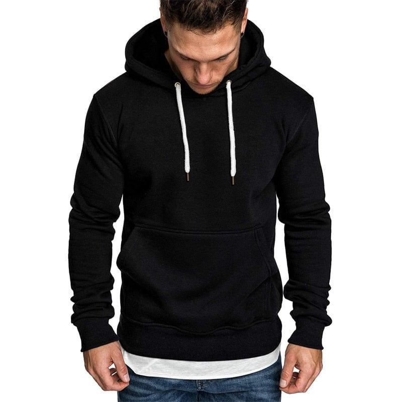 Hoodies Sweats Pull Hommes Sweats Solide Couleur Casual Hommes Sweat À Capuche Sweat Pour Homme - Adenbora