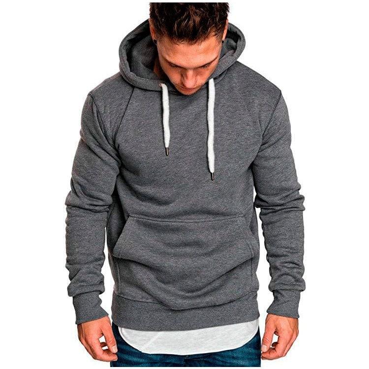 Hoodies Sweats Pull Hommes Sweats Solide Couleur Casual Hommes Sweat À Capuche Sweat Pour Homme - Adenbora