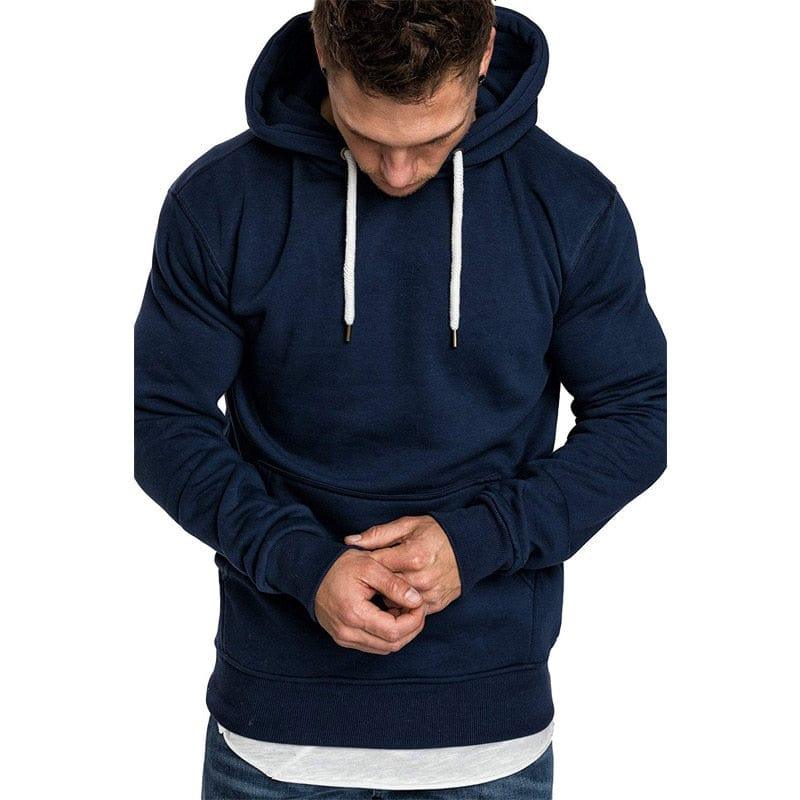 Hoodies Sweats Pull Hommes Sweats Solide Couleur Casual Hommes Sweat À Capuche Sweat Pour Homme - Adenbora