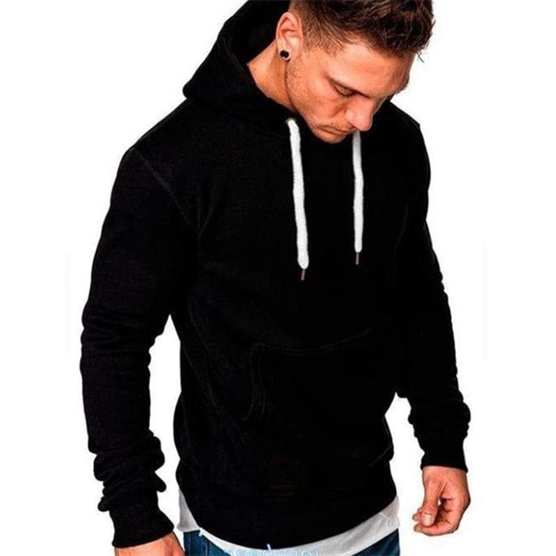 Hoodies Sweats Pull Hommes Sweats Solide Couleur Casual Hommes Sweat À Capuche Sweat Pour Homme - Adenbora