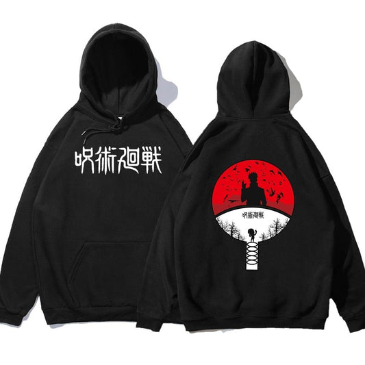 Jujutsu Kaisen Anime Double Face Impression Hoodies Polaire À Capuche Automne Polaire Sweat Casual Hip Hop Vêtements Homme - Adenbora