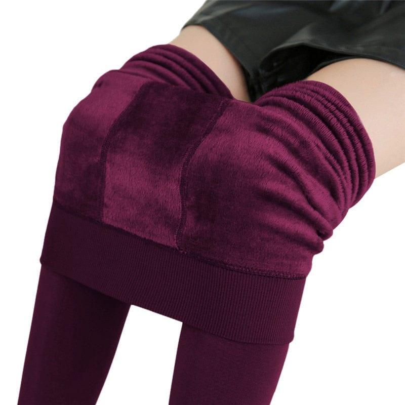 Leggings d'hiver chauds et confortables pour femme avec taille haute - Adenbora