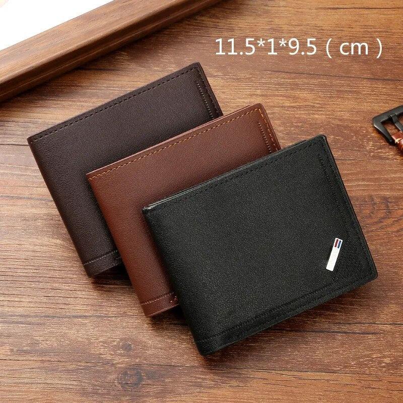 Les hommes insert les portefeuilles pliables. COIN SLIM SLIPS Money Money Credit Card Cartes Tolders Sacs de capacité de protection vintage - Adenbora