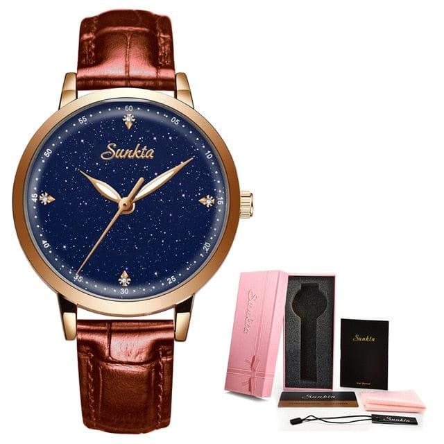 LIGE Montre de Luxe pour Femmes Étanche en Acier avec Mouvement à Quartz et Cadeau d’Horloge pour Femme - Adenbora