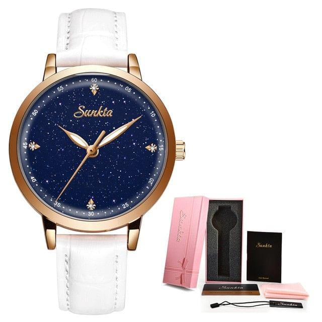 LIGE Montre de Luxe pour Femmes Étanche en Acier avec Mouvement à Quartz et Cadeau d’Horloge pour Femme - Adenbora