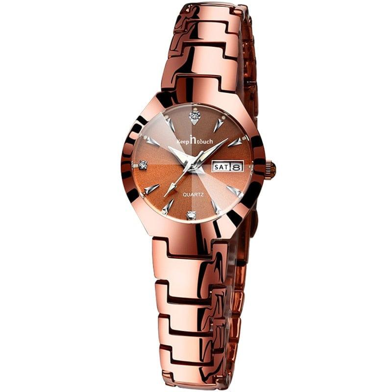 Montre Femme Quartz de Luxe 2021 à Petit Cadran avec Bracelet, Calendrier et Fonctionnalités Résistantes à l’Eau - Adenbora