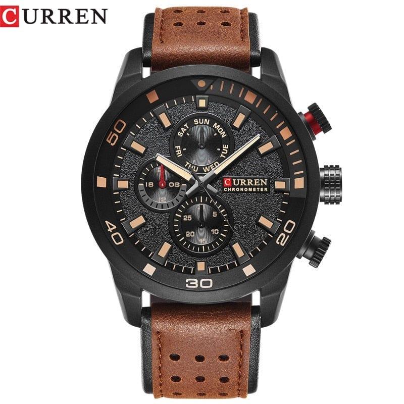 Montre luxe bracelet cuire élégante et sportive pour homme - Adenbora