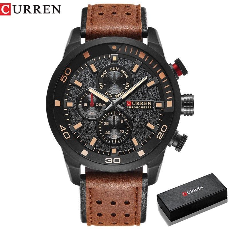 Montre luxe bracelet cuire élégante et sportive pour homme - Adenbora