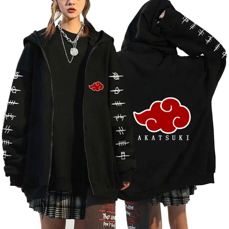 Peluche Naruto Akatsuki Red Cloud - Hoodie Anime Adenbora, Cadeau Idéal pour Tous! - Adenbora