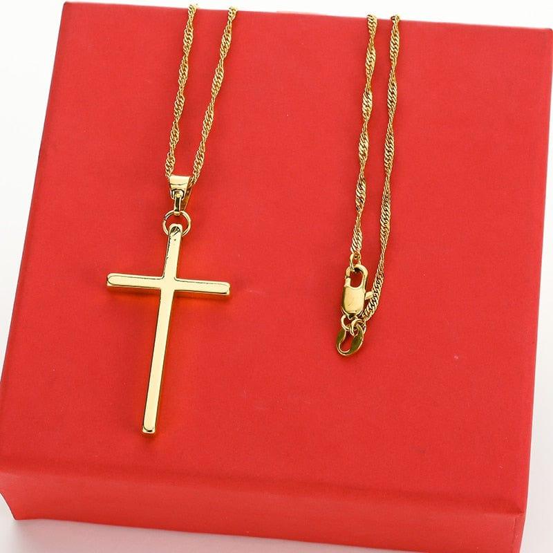 Pendentif croix chaîne pour homme - Adenbora