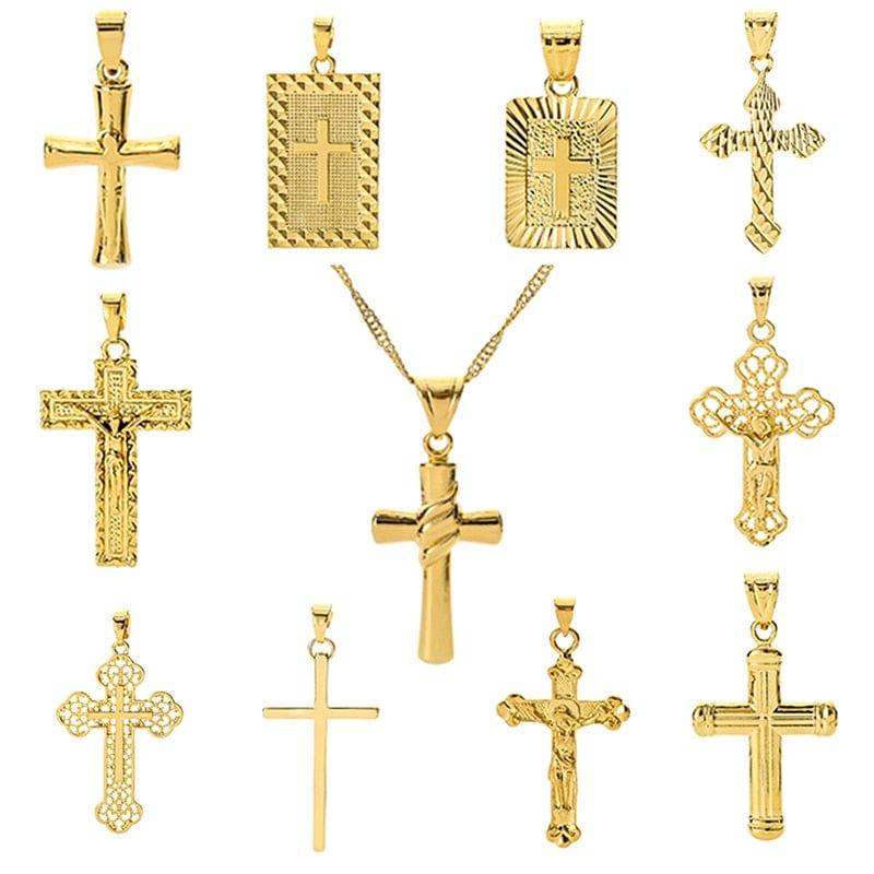 Pendentif croix chaîne pour homme - Adenbora