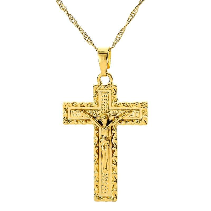 Pendentif croix chaîne pour homme - Adenbora