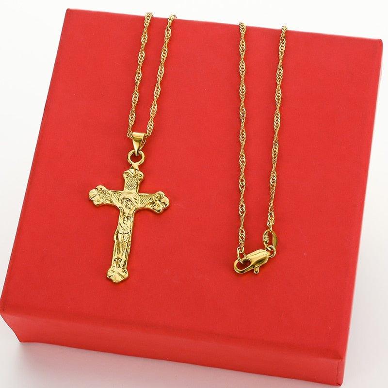 Pendentif croix chaîne pour homme - Adenbora