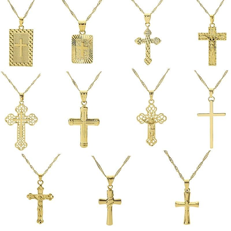 Pendentif croix chaîne pour homme - Adenbora