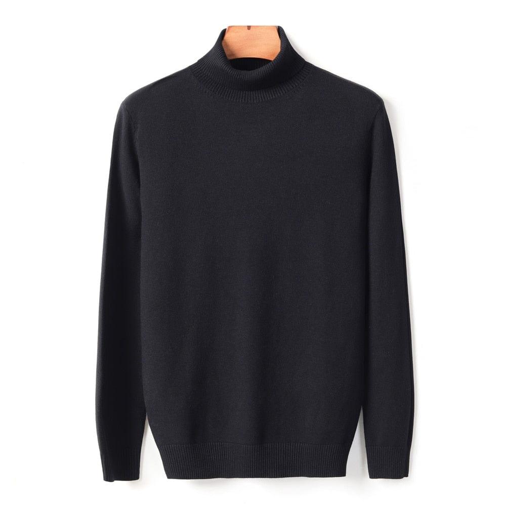 Pull à col roulé pour homme pull-over , chaud et élégant blanc,noir,gris,rouge… - Adenbora