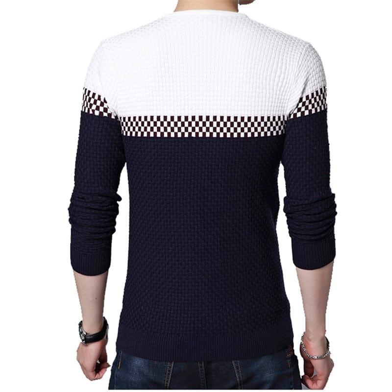 Pull col v pour homme en nylon et polyester simple et chaud - Adenbora