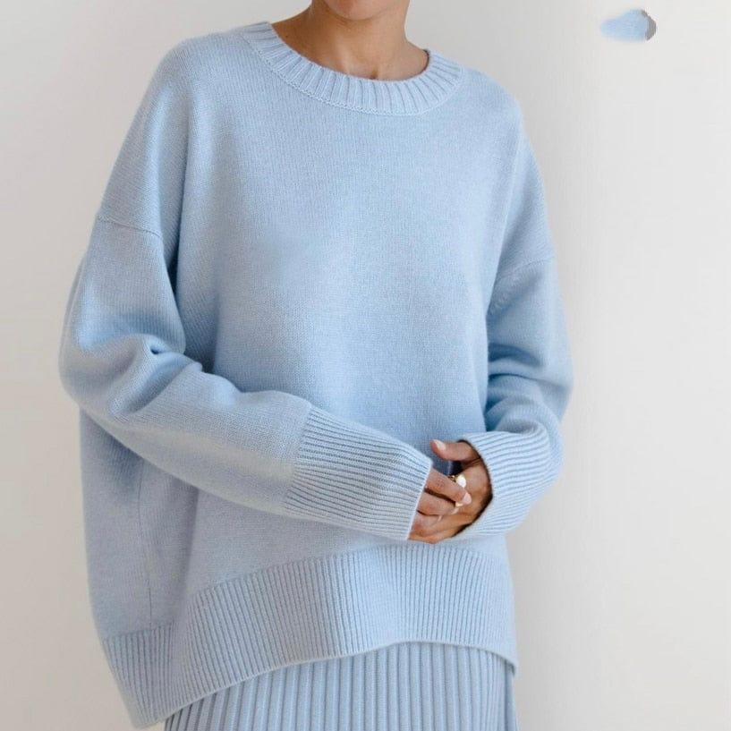 Pull en laine décontracté taille unique large pour femme - Adenbora