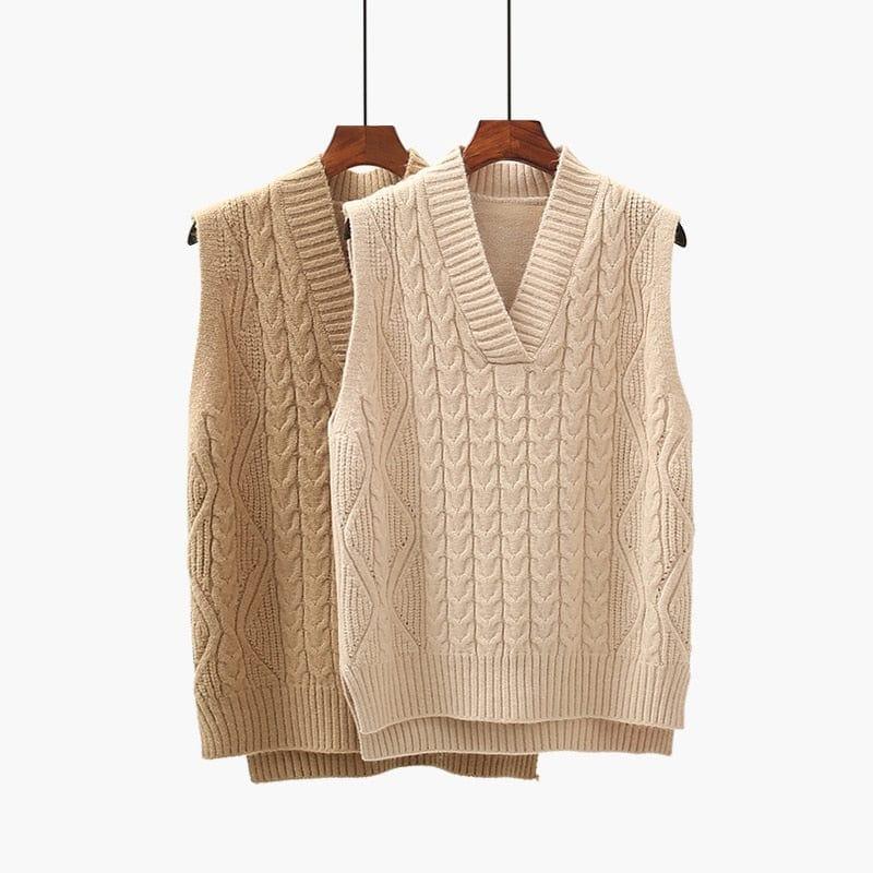 Pull sans manche pour femme sur chemise originale et sobre - Adenbora