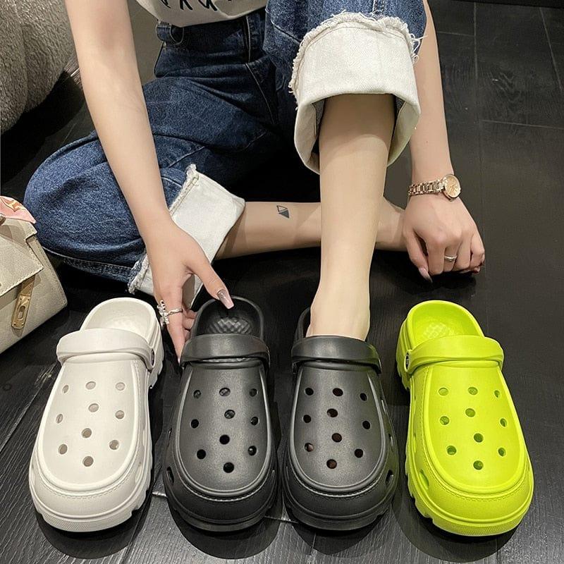 Sandales style crocs à plateforme originale pour femme - Adenbora