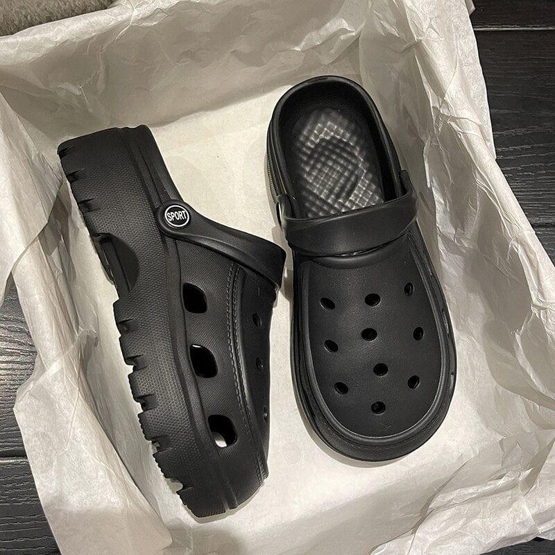 Sandales style crocs à plateforme originale pour femme - Adenbora