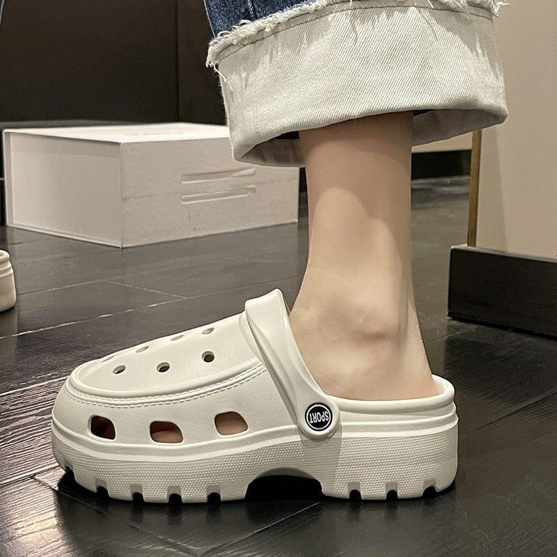 Sandales style crocs à plateforme originale pour femme - Adenbora