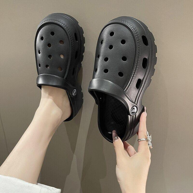 Sandales style crocs à plateforme originale pour femme - Adenbora