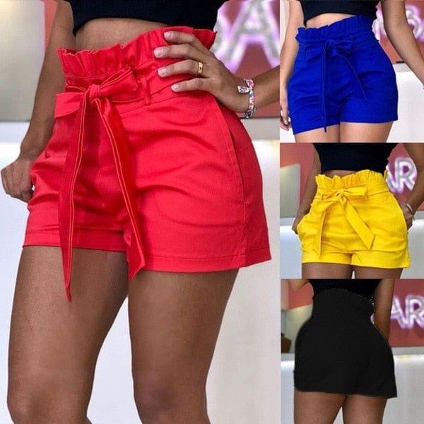 Short décontracté pour femme avec ceinture et taille haute - Adenbora