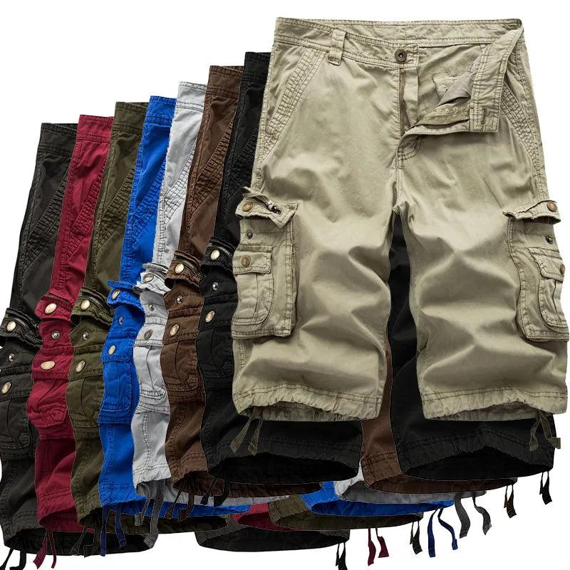 Shorts Cargo Adenbora pour Hommes : Confort Décontracté et Style Tactique, Parfaits pour l'Extérieur et les Activités Casual. - Adenbora