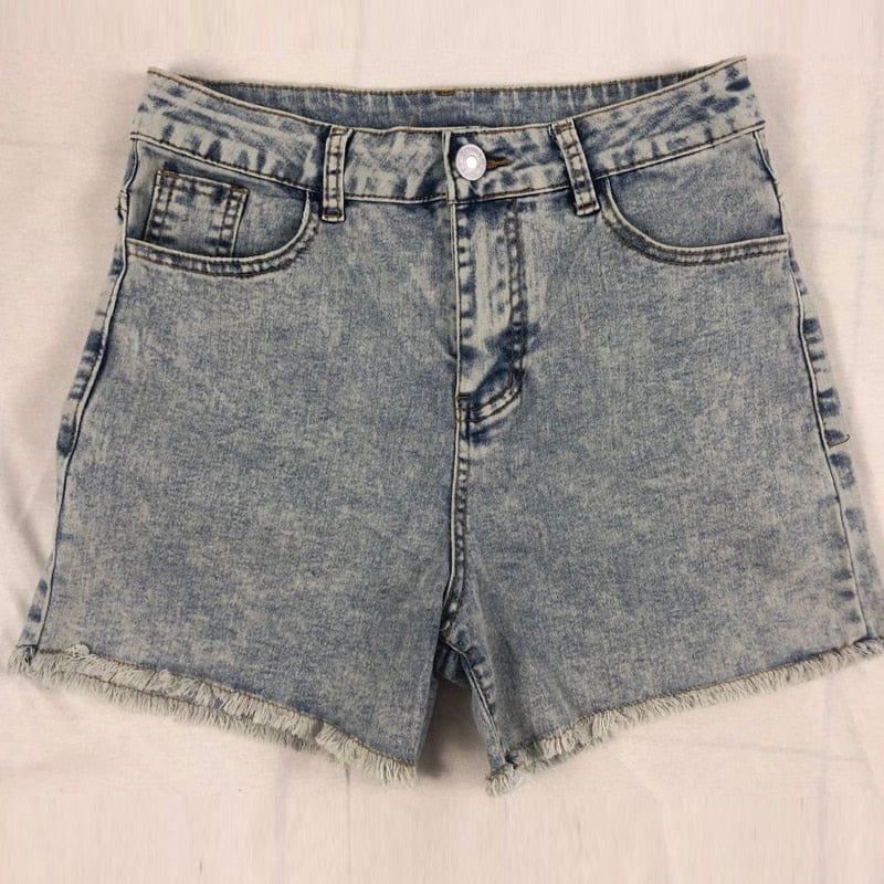 Shorts en jean skinny vintage taille haute pour femme - Automne 2022 - Adenbora