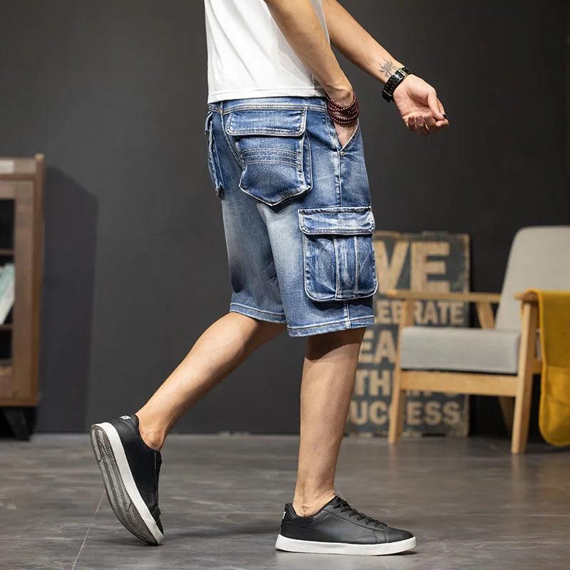 Shorts estivaux Adenbora : Confort & Style au Rendez-vous, Longueur Genoux, Motif Solide, Fermeture Éclair. - Adenbora