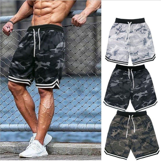 Shorts fitness camo compression homme été - Adenbora