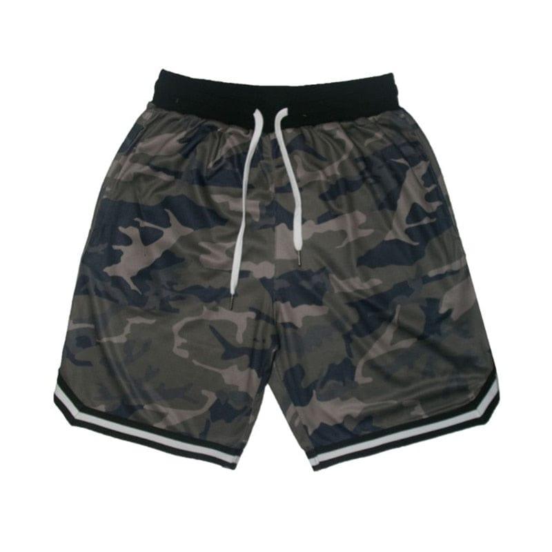 Shorts fitness camo compression homme été - Adenbora