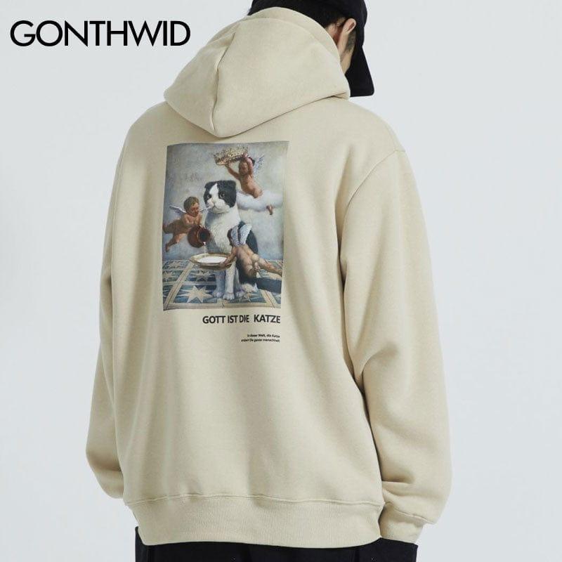 sweat à capuche décontracté et polyvalent, parfait pour les adeptes du streetwear hip-hop - Adenbora