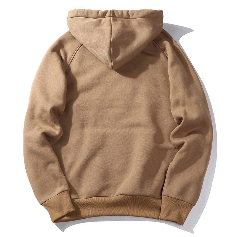 Sweat à capuche simple pour homme jaune, orange,blanc,noire,Camel style street - Adenbora