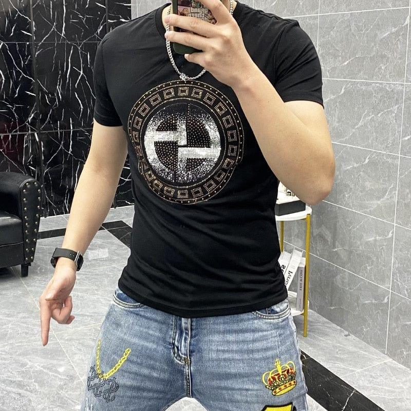 T-shirts hommes vêtements d'été motif abstrait mode Streetwear col rond manches courtes Slim hommes t-shirt Homme - Adenbora