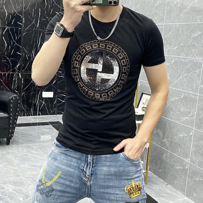 T-shirts hommes vêtements d'été motif abstrait mode Streetwear col rond manches courtes Slim hommes t-shirt Homme - Adenbora