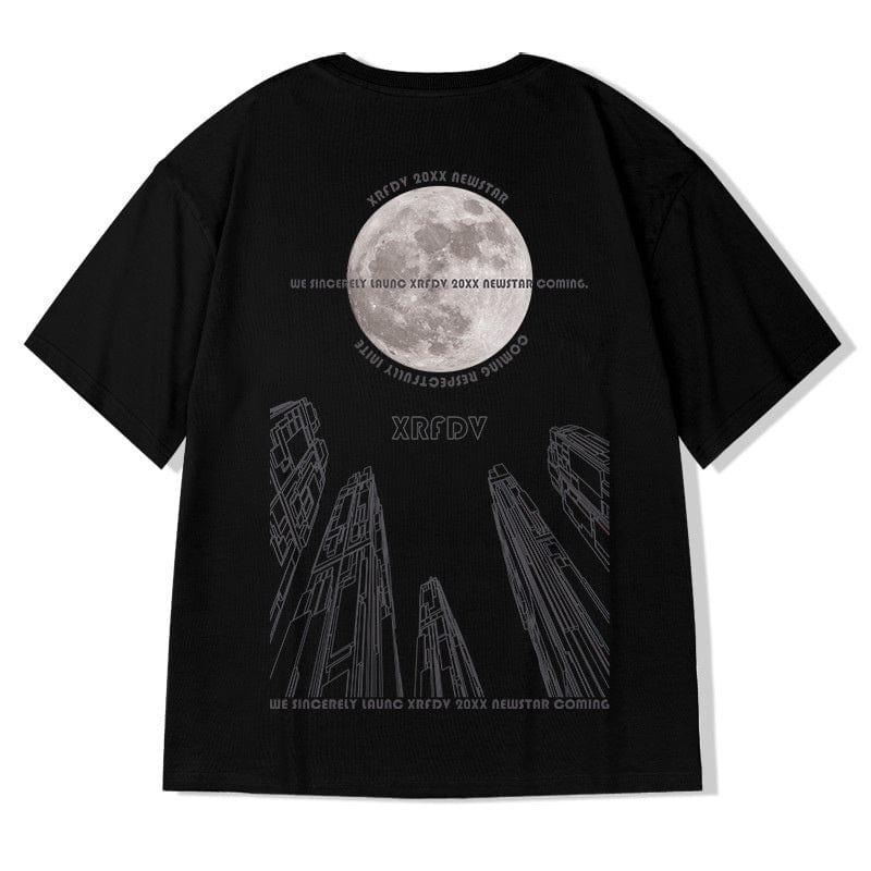 Tee shirt homme floqués lune oversized streetwear - Adenbora