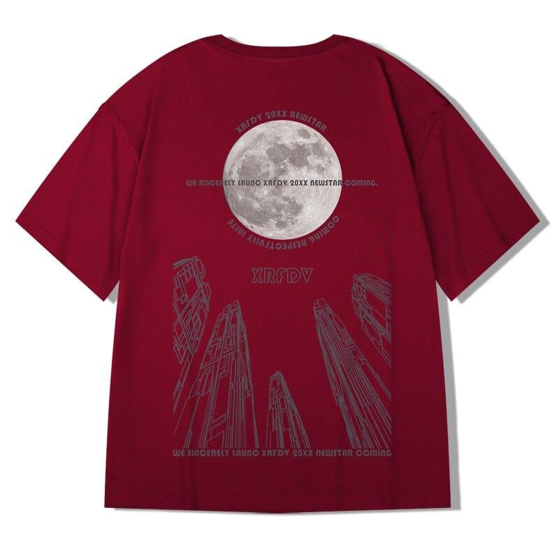 Tee shirt homme floqués lune oversized streetwear - Adenbora