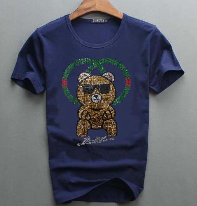 Tee shirt impression nounours originale et simple style gothique streetwear - Adenbora