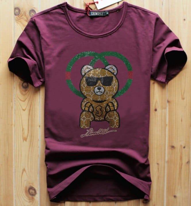 Tee shirt impression nounours originale et simple style gothique streetwear - Adenbora