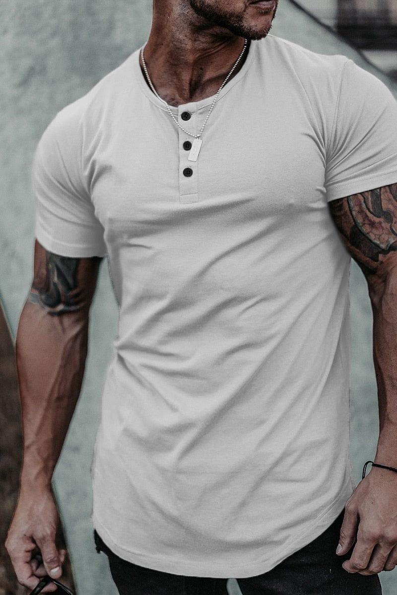 Tee shirt près du corps fin confortable élégant été pour homme - Adenbora